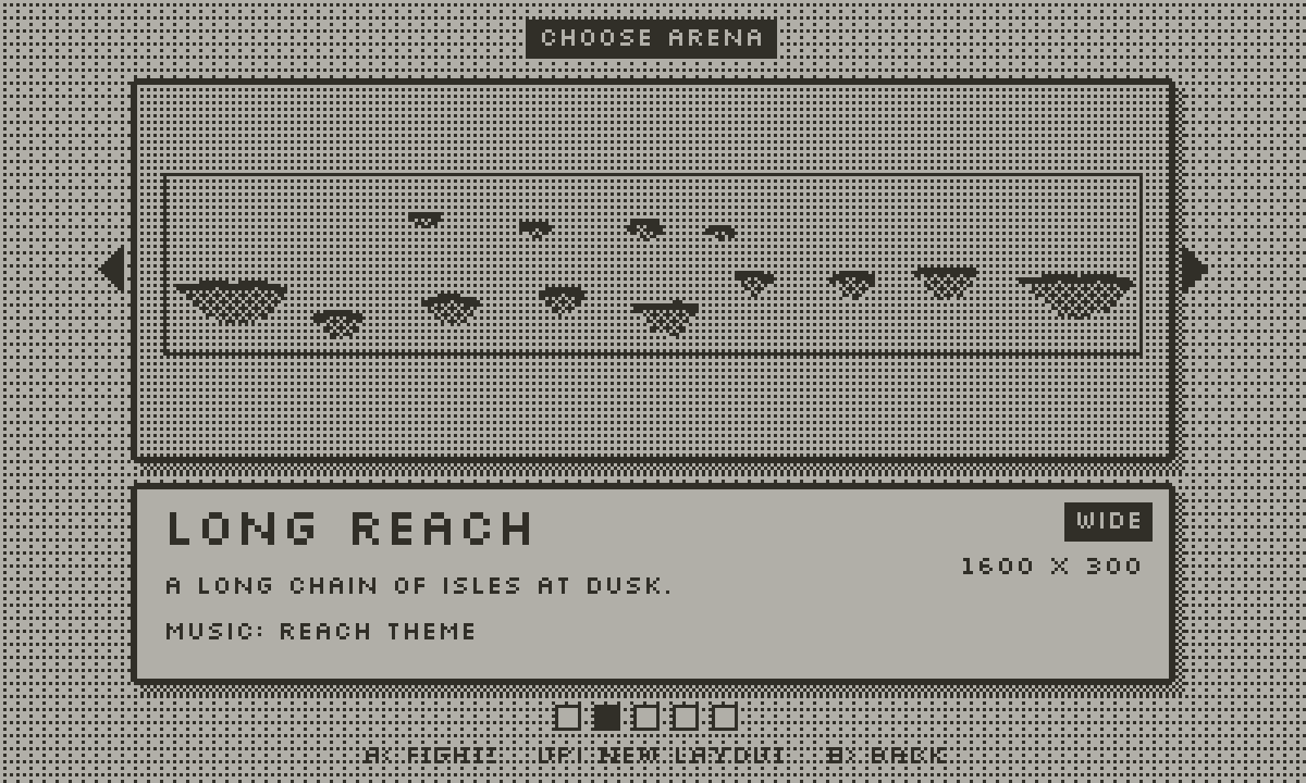 Lobshot screenshot: Arena select